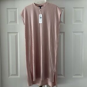 NWT Eileen Fisher powder pink crew neck dress